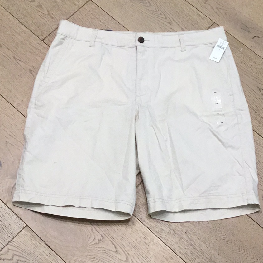 Womans Gap Cream Bermuda Short Size 14 Nwt StretchHigh Rise 9 Inseam
